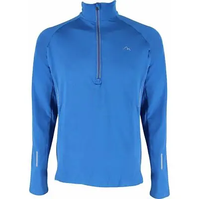 £16.95 • Buy More Mile Mens Alaska Half Zip Long Sleeve Running Top - Blue