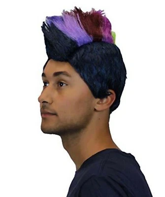 $23.60 • Buy Adult Mohican Mohawk Blue Short Wig Cosplay Punk Rock Rooster Party Hair HM-255A