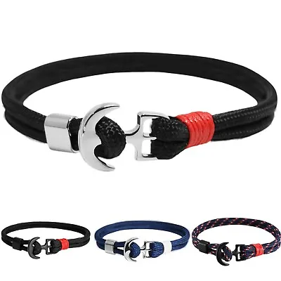 Anchor Bracelet Nautical Motivational Sailor Stainless Steel Wrist Bracelet Mens • $14.99