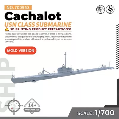 SSMODEL 953 1/700 Military Model Kit USN Cachalot Class Submarine WOW WAR • $7.99