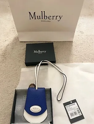 Authentic Mulberry Scotch Grain Multicoloured Leather Key Fob Key Ring • £39