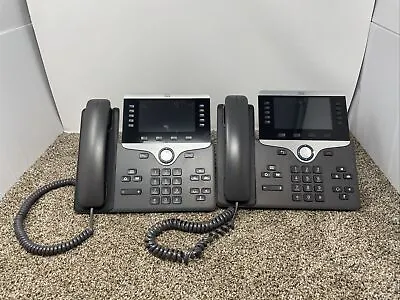 LOT OF 2 Cisco CP-8851 LCD Color VoIP Gigabit Phones READ MOSTLY UNTESTED! • $40