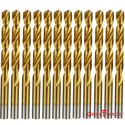 12PCS 1/8  Drill Bit Set HSS Titanium Jobber Length Twist Metal Drill Bits Tools • $8.54