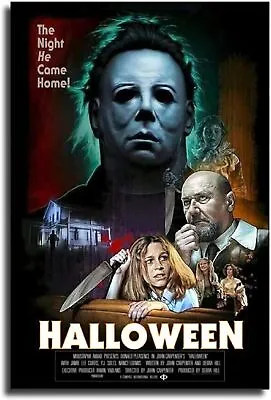 Halloween Movie Poster Luster Finish Michael Myers Jamie Lee Curtis #11 • $10.99