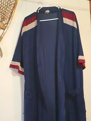 EXCELLENT CONDITION VINTAGE MENS ROBE (ONE SIZE FITS MOST)Blue-AFTER ALL • $13