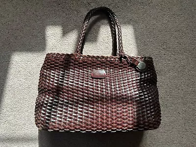 Mulberry Brown Woven Handbag / Shoulder Bag • £125