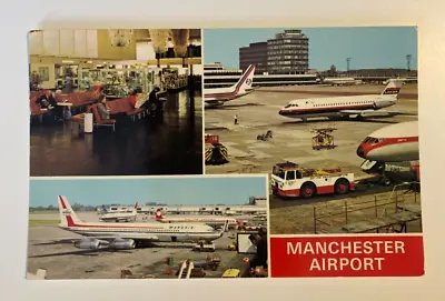 Manchester Airport  C.1979 Dennis Productions Multiview Postcard • £3.99