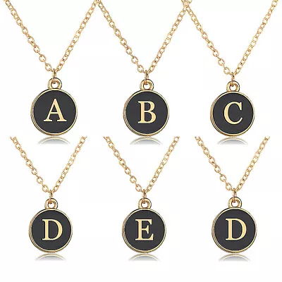 A-Z Letter Alphabet Initial Necklace Gold Pendant Dangle Choker Women Jewelry • $1.86