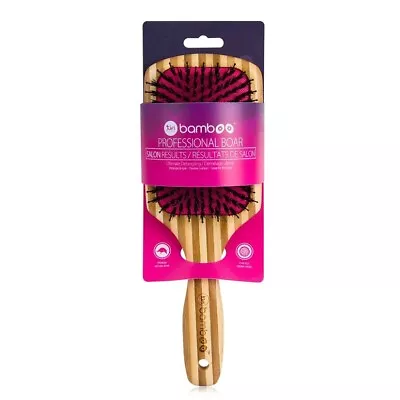 Tiri Detangling Paddle Hairbrush Xl Natural Boar Bristle - Shiny Hair - Pink New • £14