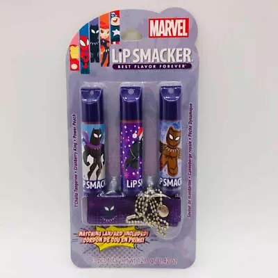 Lip Smacker 3-Pack Marvel BLACK PANTHER Lanyard Set T'Challa Tangerine & More • $7.19