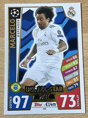 Match Attax Uefa Champions League 2017 2018 Marcelo Real Madrid UCL All Star XI • £0.99