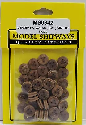 Model Shipways DEADEYES Walnut 3/8  (9mm) 40 Pack • $6.99