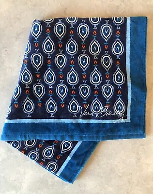 Vera Bradley Large Blue Beach Towel New W/o Tags Marrakesh Motifs 33  X 66” • $24.99