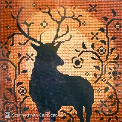 Maia STAG SILHOUETTE Counted Cross Stitch Kit  Male Deer With Flower Pattern • $19.54