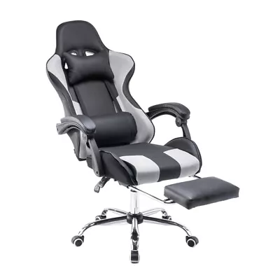 Gaming Chair Adjustable Ergonomic Gamer Home Office PC Desk Chair With Footrest • £59.99