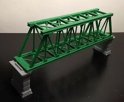 Outland Models Railroad Truss Bridge Green (for Single Track) With Piers Z Scale • $9.99