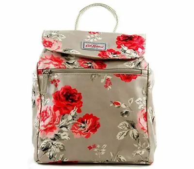 £45.99 • Buy Cath Kidston Handbag Backpack Shoulder Matt Oilcloth Roses Pink Neutral/Peony UK