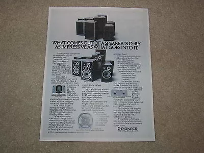 Pioneer HPM-150 HPM-100 60 40 Speaker Ad 1978 1 Page Articles Info • $13.49