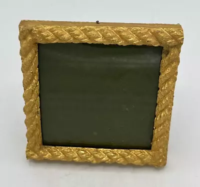 Metal Picture Photo Frame Measures 3 3/4  Outside Vintage • $12.95