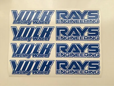 $16.50 • Buy Blue JDM Japan Rays Engineering VOLK Racing TE37 Wheel Decals Sticker 8pcs