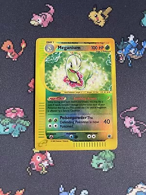 Pokémon Cards Meganium 18/165 Reverse Holo Rare Expedition Base Set - (MP) • $16