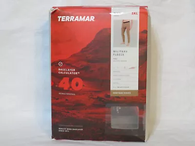 Terramar Men's Pant 3xl Fleece Base Layer Military Fleece Brown Extreme New Nib • $15.95