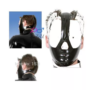 Sexy Men's Women's Latex Hood Rubber Mask Cosplay • £28.49