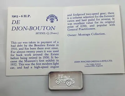 £74.96 • Buy 1903-6H.P. De Dion-Bouton - Lord Montagu Collection Of Great Car Ingots -