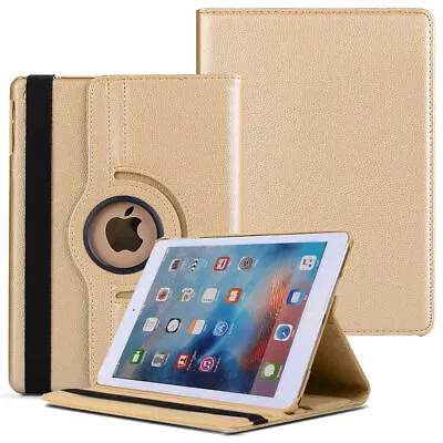 Leather 360 Rotating Smart Case Cover For IPad 8th 7th 6th 5th Air Mini 1 2 3 4 • £5.99