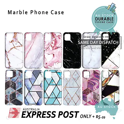 $11.85 • Buy Marble Case Shockproof Bling Glitter Cover For IPhone 11 Pro XS Max X 8 7 SE 2 3