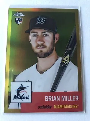 BRIAN MILLER 2022 Topps Chrome Platinum Anniversary Gold Refractor RC #286 #d/50 • $9.99