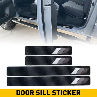 Car SUV Plate Door Sill Scuff Anti Cover Scratch Decal Sticker Protector 4X • $11.09