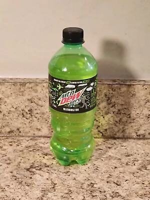 Mountain Dew Zero Sugar Dewnited Promo Bottle 20oz Full Washington (2020) • $9.99