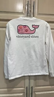 Vineyard Vines Girl's White Valentine's Day Whale Long Sleeve T-Shirt Lg 14 • $12.99