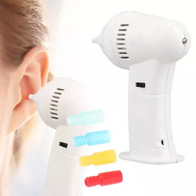 Electric Ear Wax VAC Cleaner Kit Remover Safe Removal Cordless Vacuum Suction • £5.59