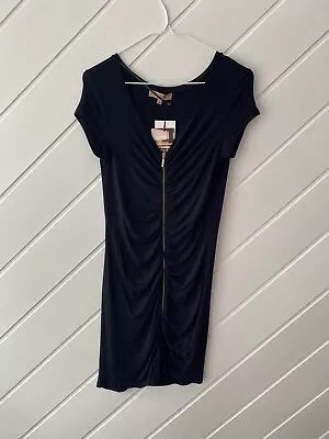 $20 • Buy Bershka - BNWT - Ladies Black Front Zip Dress - Size L.