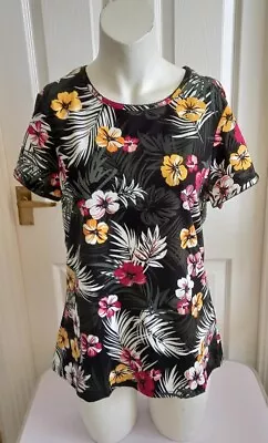 £3.99 • Buy Bnw0t Dorothy Perkins Size 14 Floral Leaf Tropical Print T Shirt Top