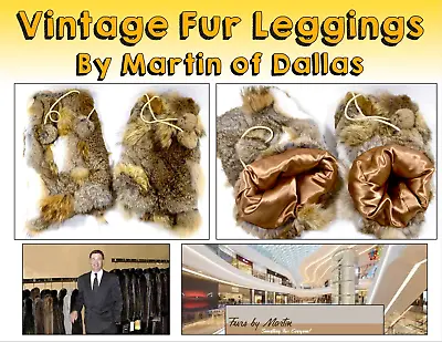 Vintage Rabbit Fur Women's Leg Warmers By Martin Of Dallas Texas Circa 1990's • $79.99