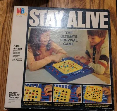$15.20 • Buy Vintage 1978 Milton Bradley Stay Alive Game #4105 Comes With 20 Marbles 