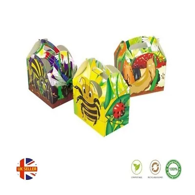 BUGS & SLUGS Party Boxes Childrens Birthday Meal Lunch Food Gift Bag Plate Box • £34.99