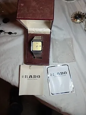 Genuine Rado Automatic Vintage Swiss Watch Missing Clasp WITH BOX&PAPERS • $245