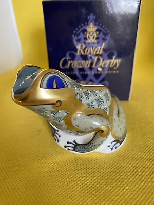 £79 • Buy Royal Crown Derby Fountain Frog. Boxed. 1st Quality Gold Stopper. 2005.