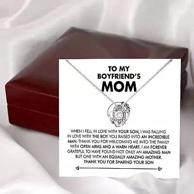 To My Boyfriends Mom Necklace Birthday Mother's Day Gifts For Mother In Law • $18.19