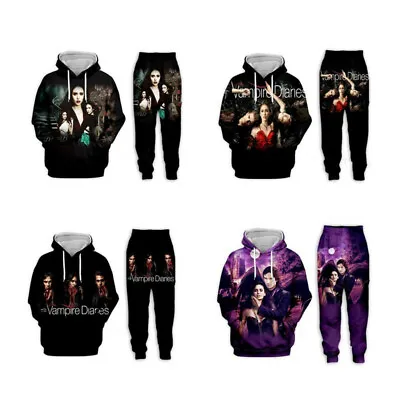 The Vampire Diaries 3D Print Women/Men's Hoodies Sweatshirt+Pants Sport Suit • £32.39