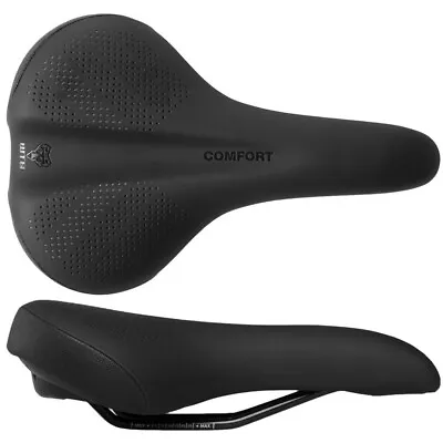 WTB Comfort Saddle Steel Rails Black Wide Hybrid City Commuter Road Bike Seat • $76.25