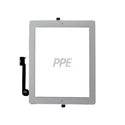 For Apple IPad 3 IPad 4 Touch Screen Replacement Digitizer White + Adhesive UK • £5.40