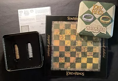 Lord Of The Rings Chedkers - 2003 Tin Box Collector's Edition - Complete / Mint • £15.64