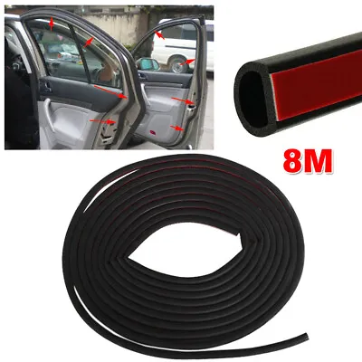 8M Weatherstrip Big D-shape Universal Car Door Rubber Weather Seal Hollow Strip • $11.30