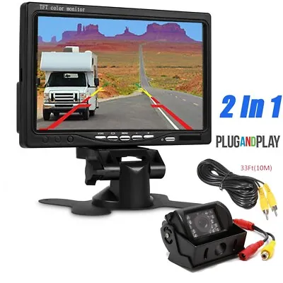 7'' Backup Camera And Monitor Kit System Back Parking Night Vision For Truck RV • $49.86