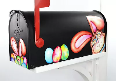 Mailbox Magnet Partial Cover Easter Nerdy Funny Bunny With Easter Eggs • $6.25